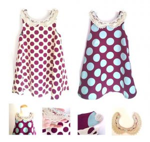 vestido reversible de lunares