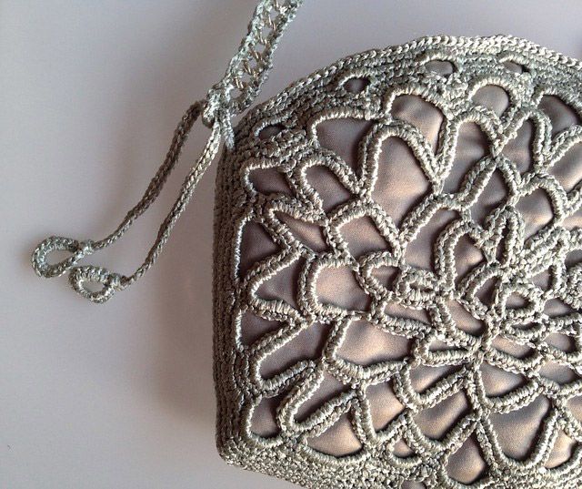 bolso plata crochet