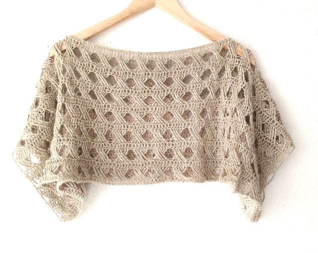 croptop en lino a crochet