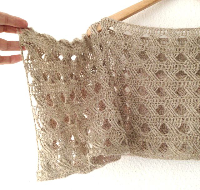 croptop en lino a crochet