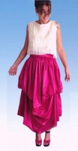 conjunto falda y top de flecos