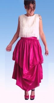 conjunto falda y top de flecos