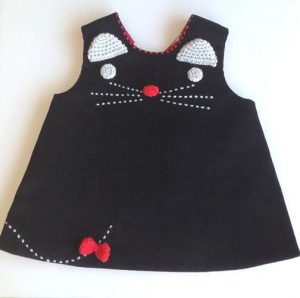vestido gatita en pana