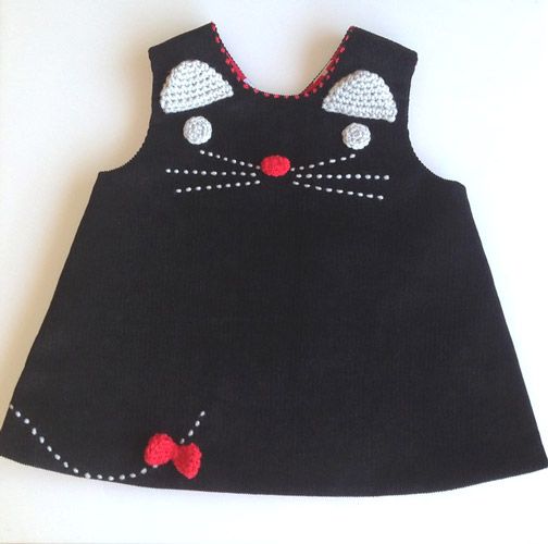 vestido gatita en pana