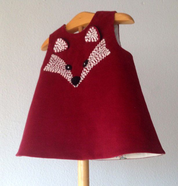 vestido zorrito bordado para bebés