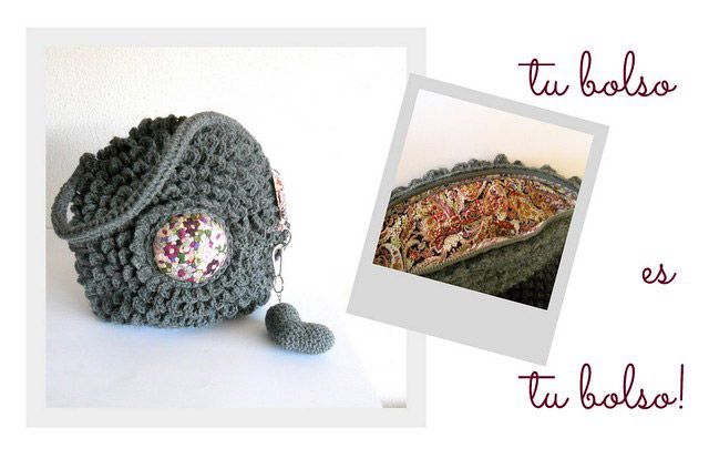 bolso flor tejido y bordado