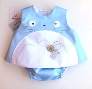 conjunto totoro para bebes en azul