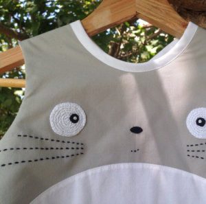 vestido totoro acolchado
