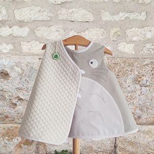 vestido totoro acolchado para bebes