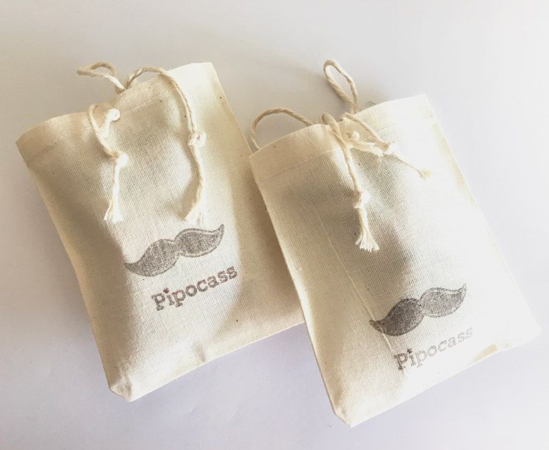 Bolsa de tela para envoltorio de pajaritas papa e hijo