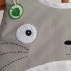 vestido acolchado para niñas n gris
