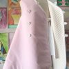 vestido acolchado para niñas en rosa