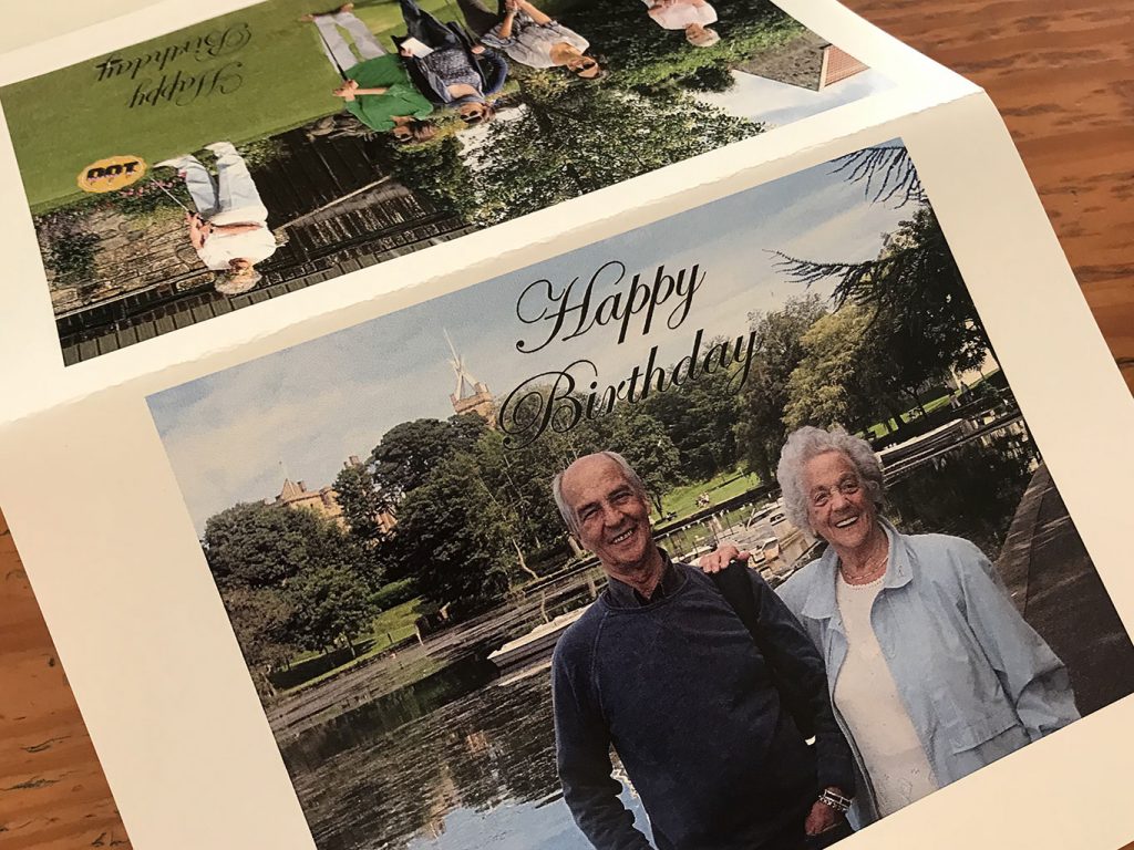 felicitación 100º cumpleaños de Milly