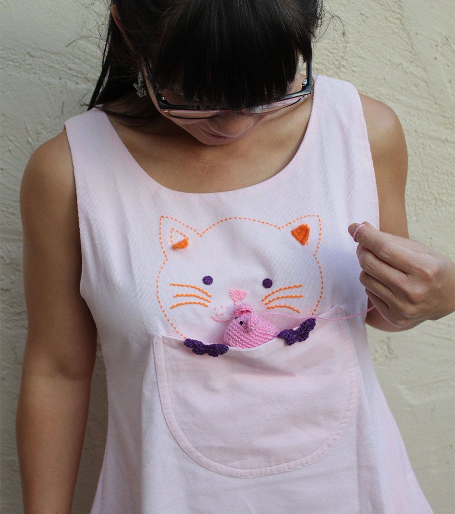 vestido gatito