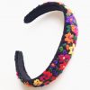 diadema de flores en lana