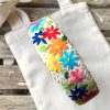 diadema blanca bordado flores