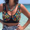 corpiño de verano bordado a mano (negro)