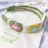 diadema crochet cuadritos de la abuela