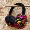 orejeras de diadema flores multicolor