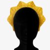 diadema halo en raffia color amarillo