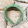 diadema en rafia bodoques en verde