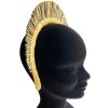 halo diadema con flecos en rafia natural y negro