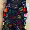 Parte de la espalda del top de flores a crochet