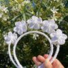 halo blanco flores ideal para boda ibicenca