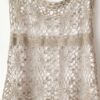 top a crochet lencero en lino