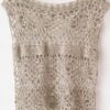 blusa top tejida crochet en lino tipo lencero