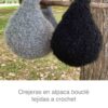 orejeras en alpaca boucle a crochet Calidez y estilo